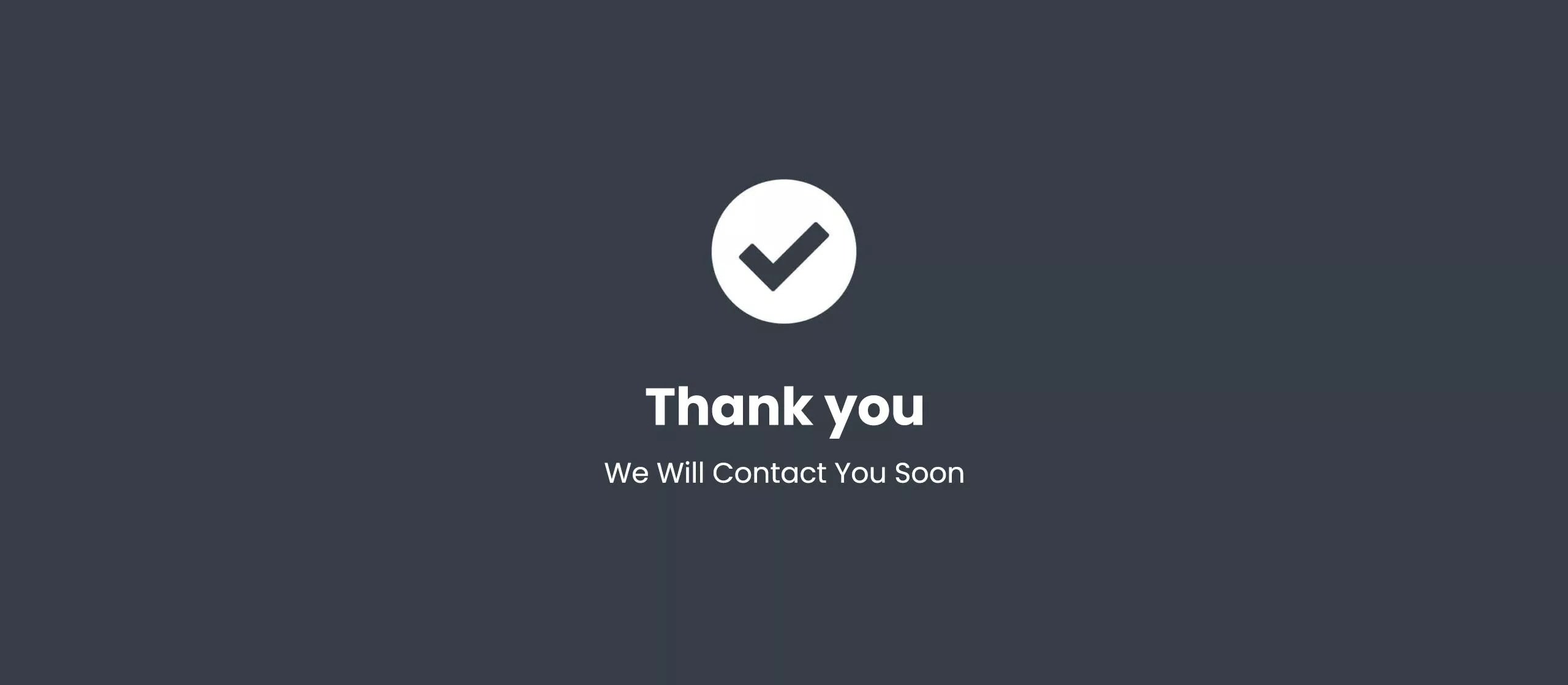 thank you page